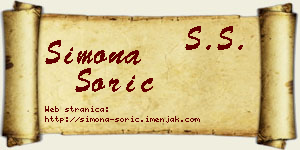 Simona Šorić vizit kartica
